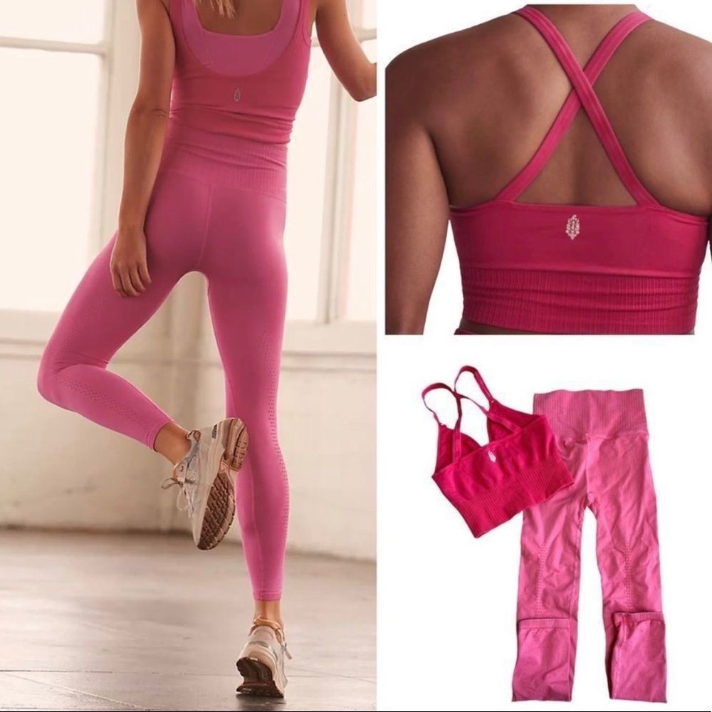 NWOT Free People Good Karma Crop & Good Karma 7/8 Legging XS/S MSRP $126…